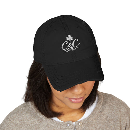 C&C Clover Embroidered Dad Hat | Distressed Baseball Cap