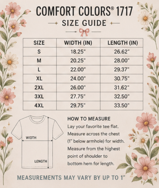 Fearfully & Wonderfully Made Christian Shirt | Floral Faith Tee | Comfort Colors T-Shirt