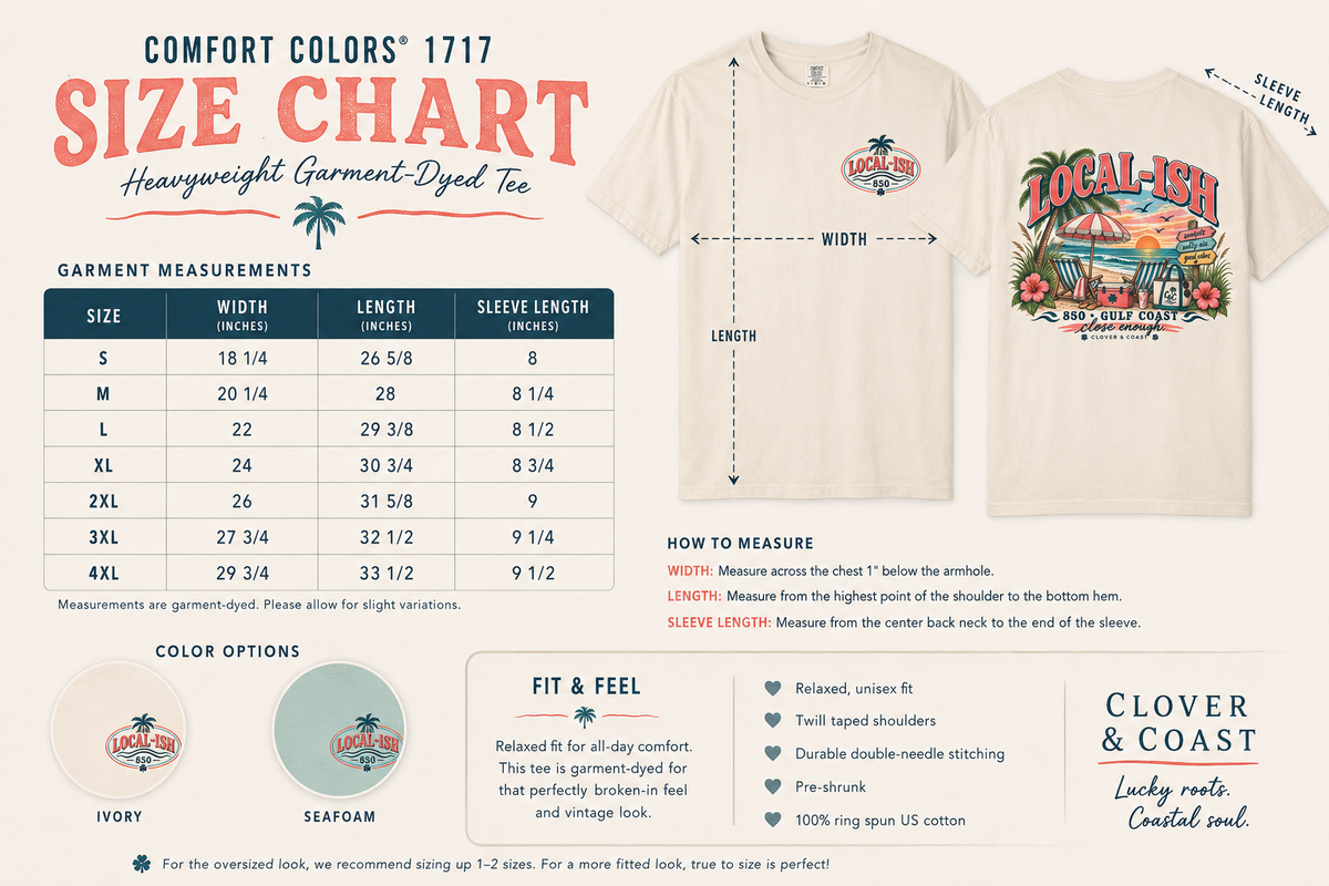 Local-ish Beach Scene T-shirt | Gulf Coast Sunset Palm Graphic