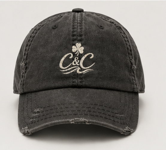 C&C Clover Embroidered Dad Hat | Distressed Baseball Cap