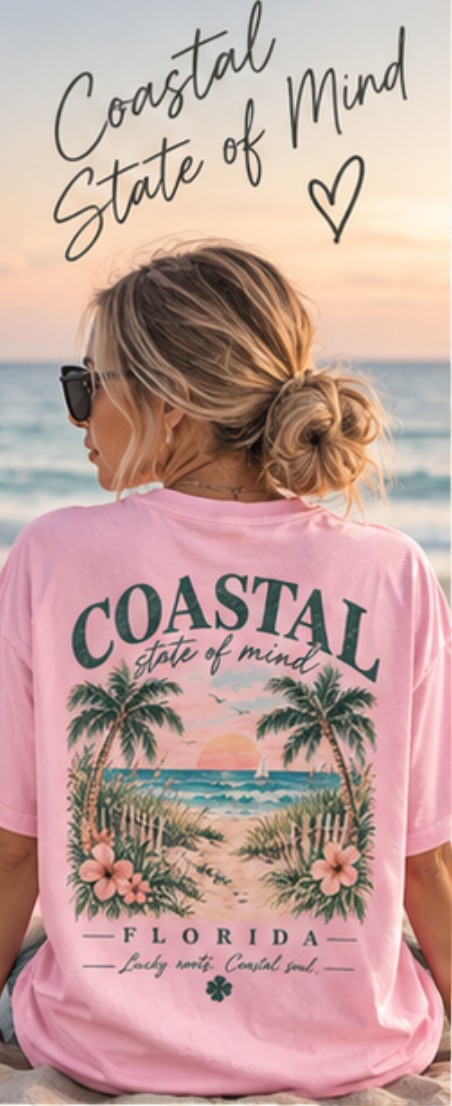 Coastal State of Mind T-Shirt — Florida Beach Graphic Tee | Comfort Colors